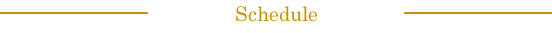 スケジュール